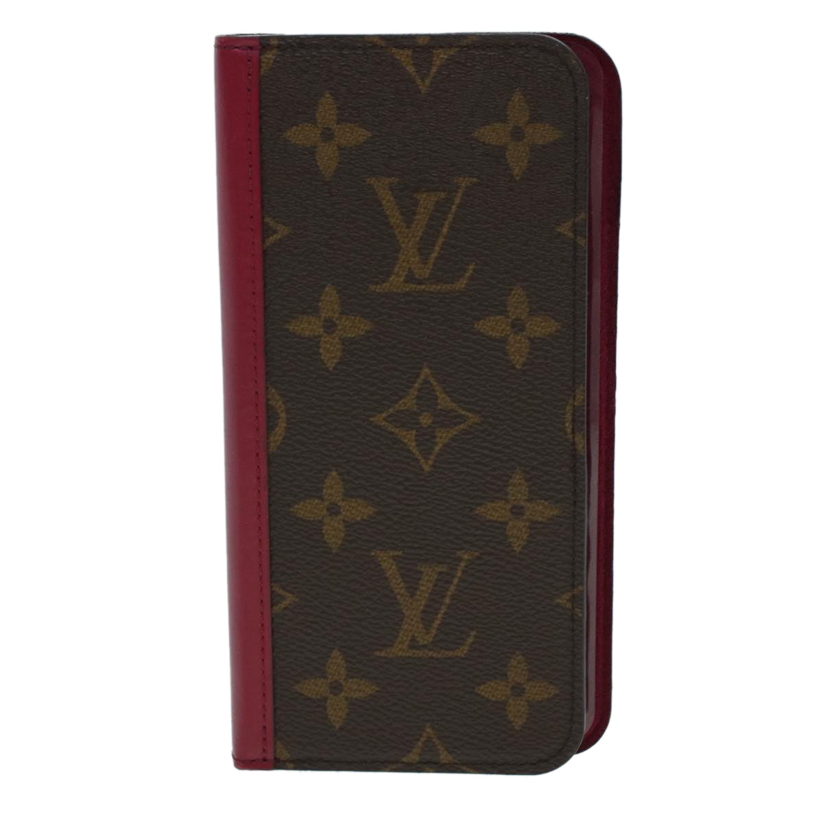 LOUIS VUITTON Monogram Folio iphone 11 Case Fuchsia M69678 LV Auth am4370