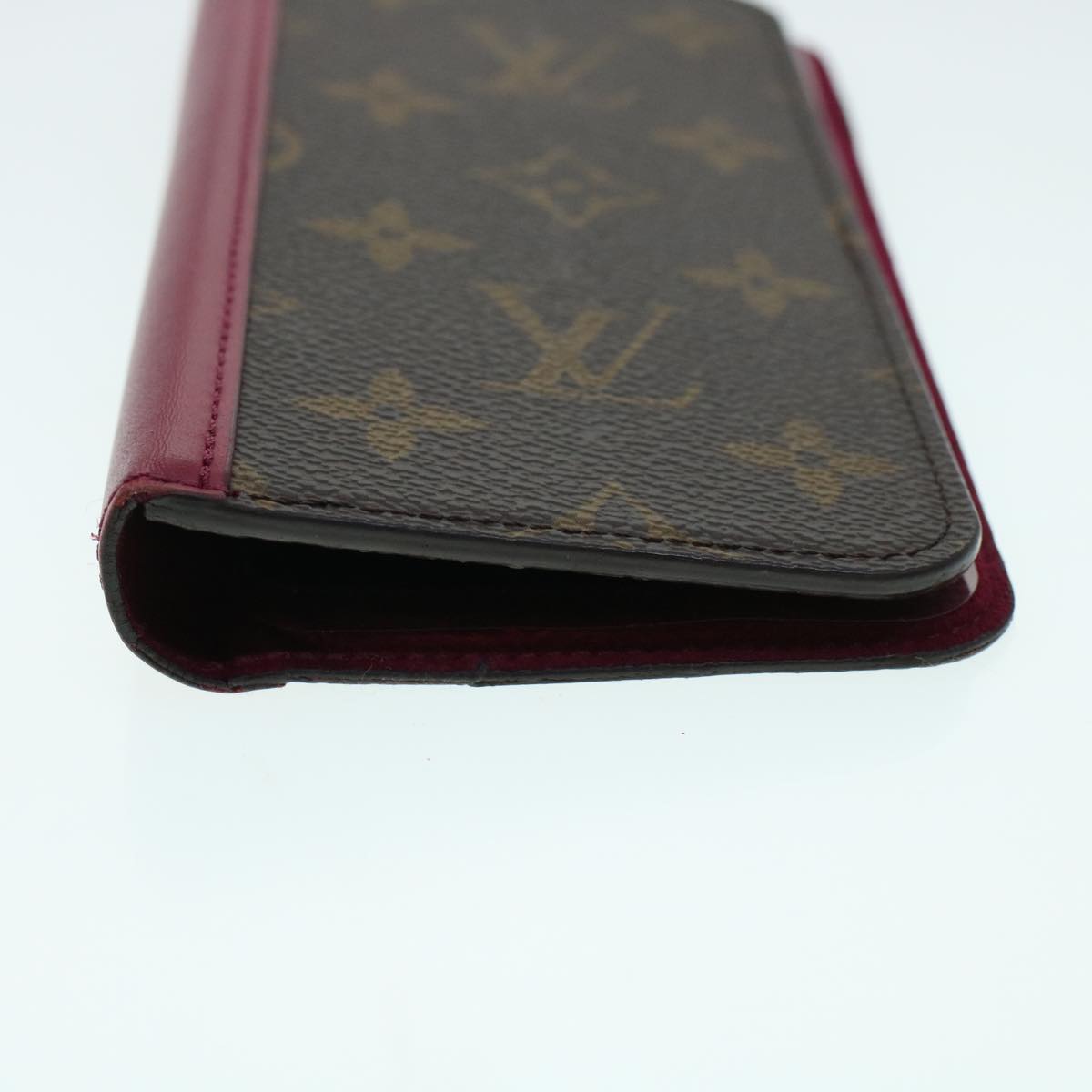 LOUIS VUITTON Monogram Folio iphone 11 Case Fuchsia M69678 LV Auth am4370