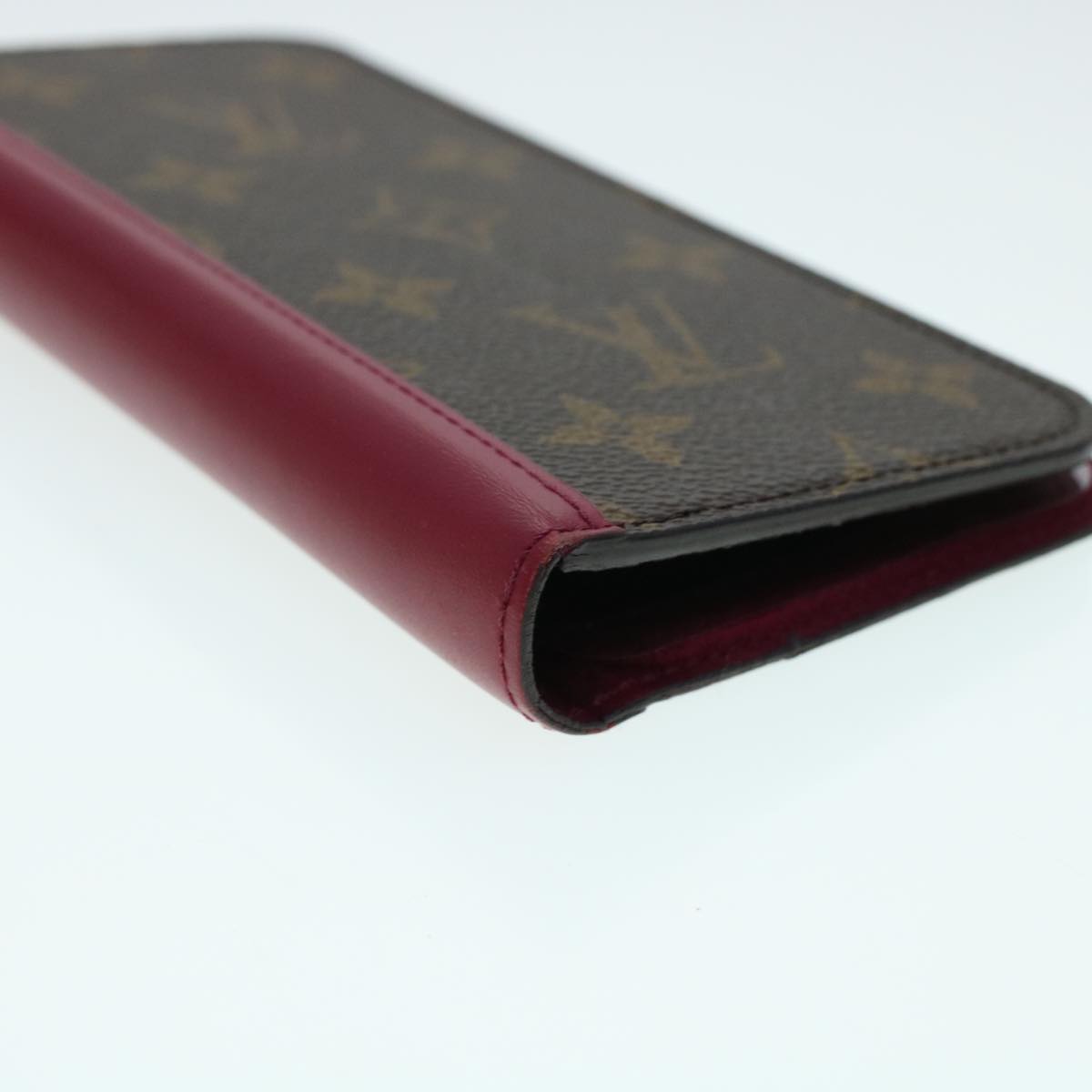 LOUIS VUITTON Monogram Folio iphone 11 Case Fuchsia M69678 LV Auth am4370