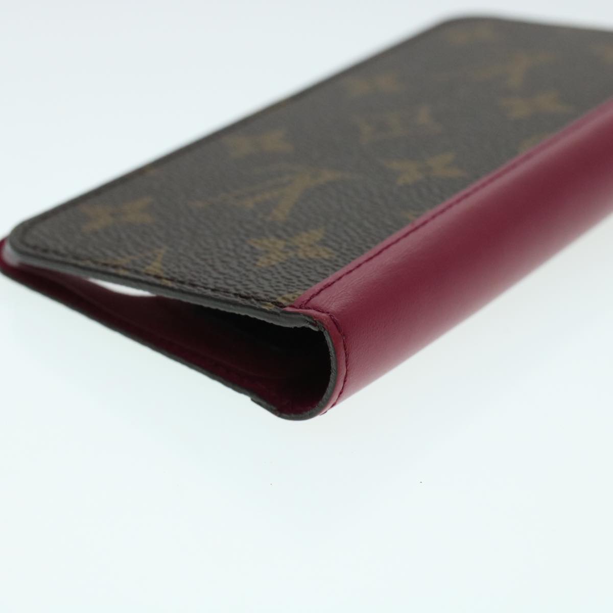 LOUIS VUITTON Monogram Folio iphone 11 Case Fuchsia M69678 LV Auth am4370