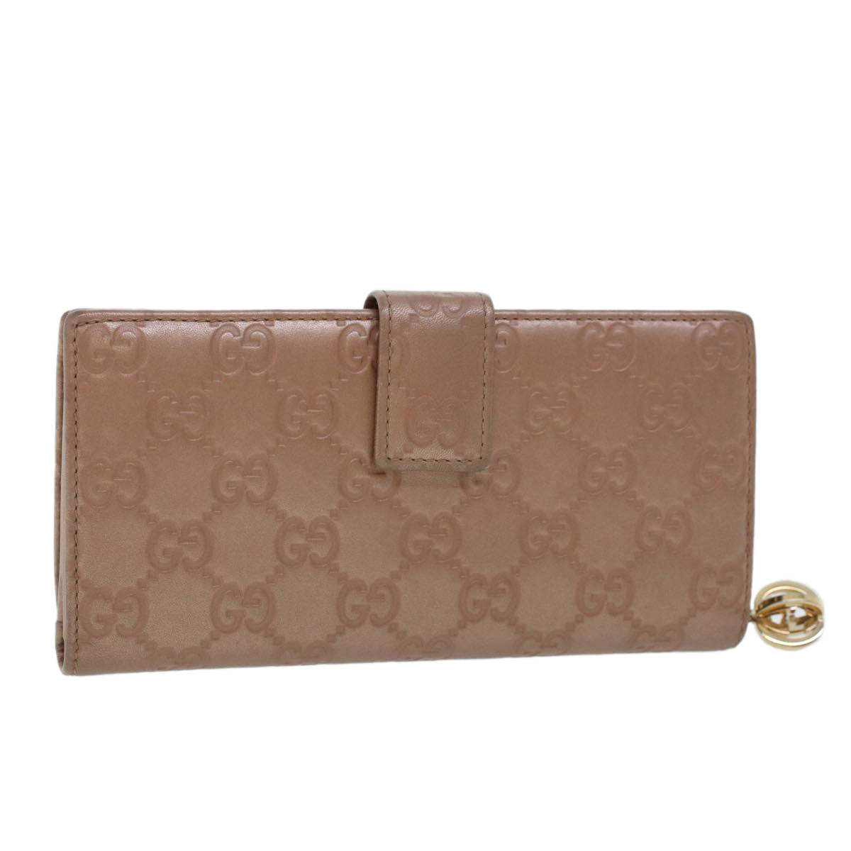 GUCCI GG Canvas Guccissima Long Wallet Pink 233024 Auth am4373