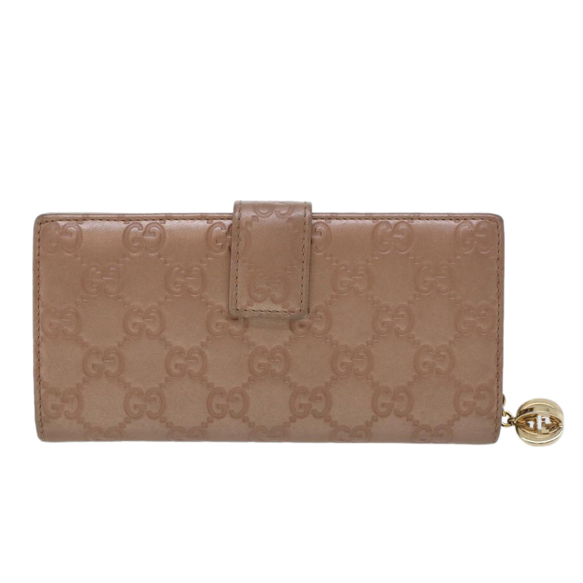 GUCCI GG Canvas Guccissima Long Wallet Pink 233024 Auth am4373