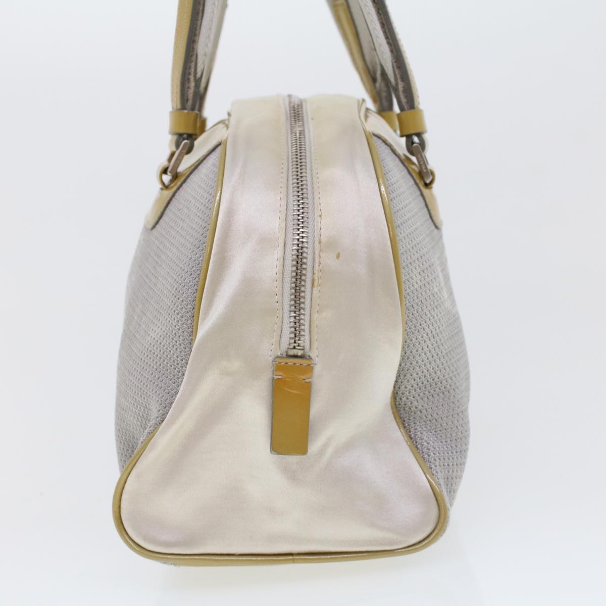 PRADA Shoulder Bag Nylon White Auth am4378