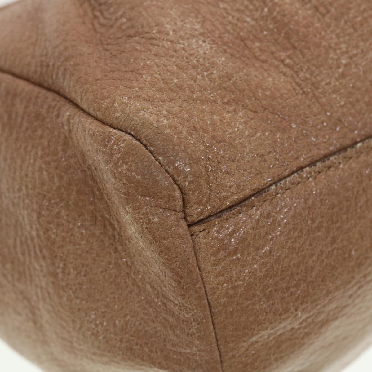 PRADA Shoulder Bag Leather 2way Brown Auth am4385