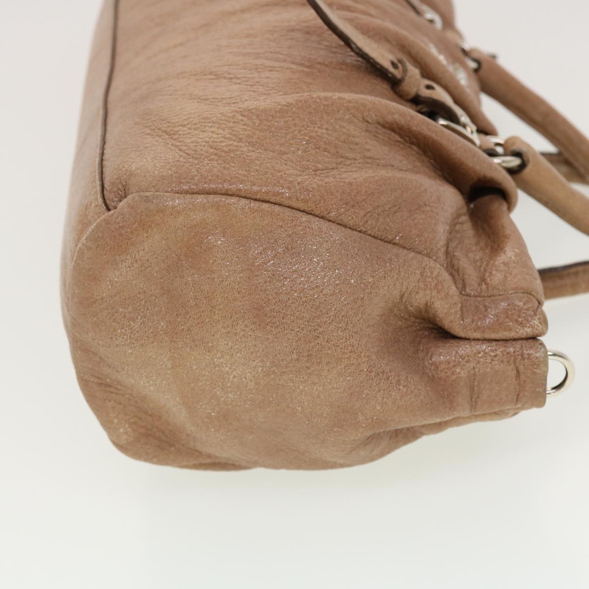 PRADA Shoulder Bag Leather 2way Brown Auth am4385