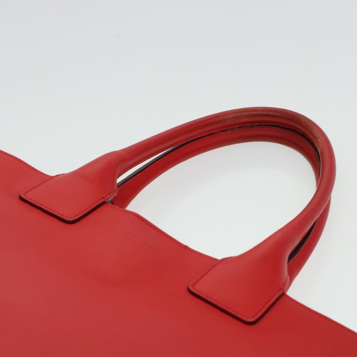 GIVENCHY Tote Bag Leather Red Auth am4390