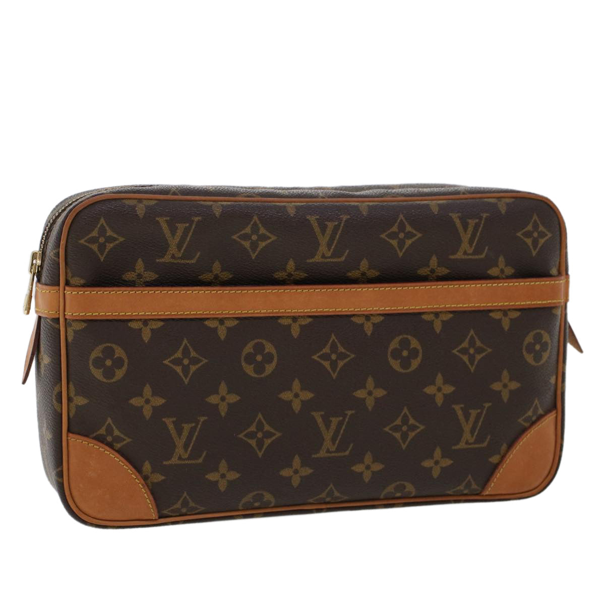 LOUIS VUITTON Monogram Compiegne 28 Clutch Bag M51845 LV Auth am4406