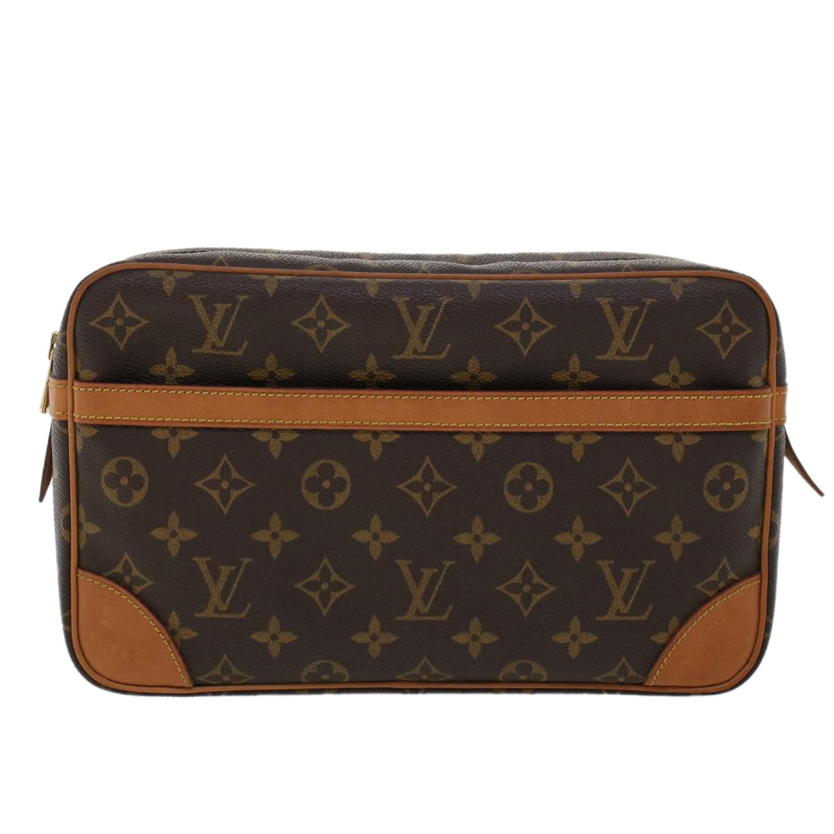 LOUIS VUITTON Monogram Compiegne 28 Clutch Bag M51845 LV Auth am4406