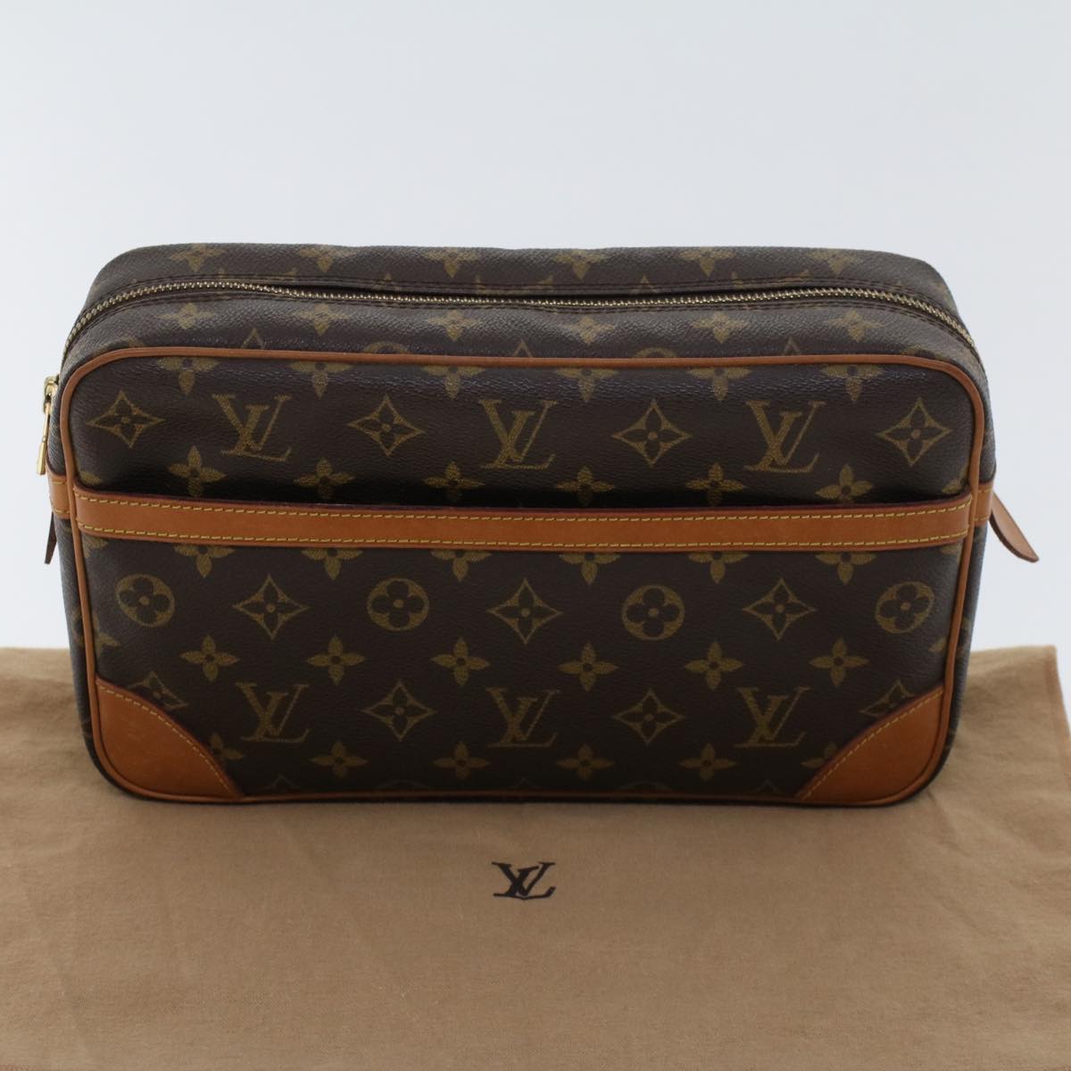 LOUIS VUITTON Monogram Compiegne 28 Clutch Bag M51845 LV Auth am4406