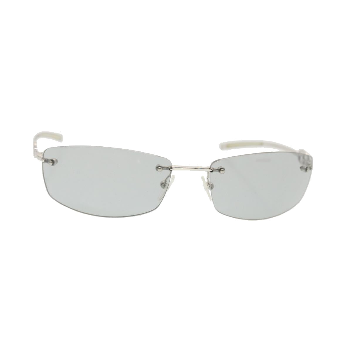 GUCCI Sunglasses Plastic Metal Silver Auth am4456 - 0