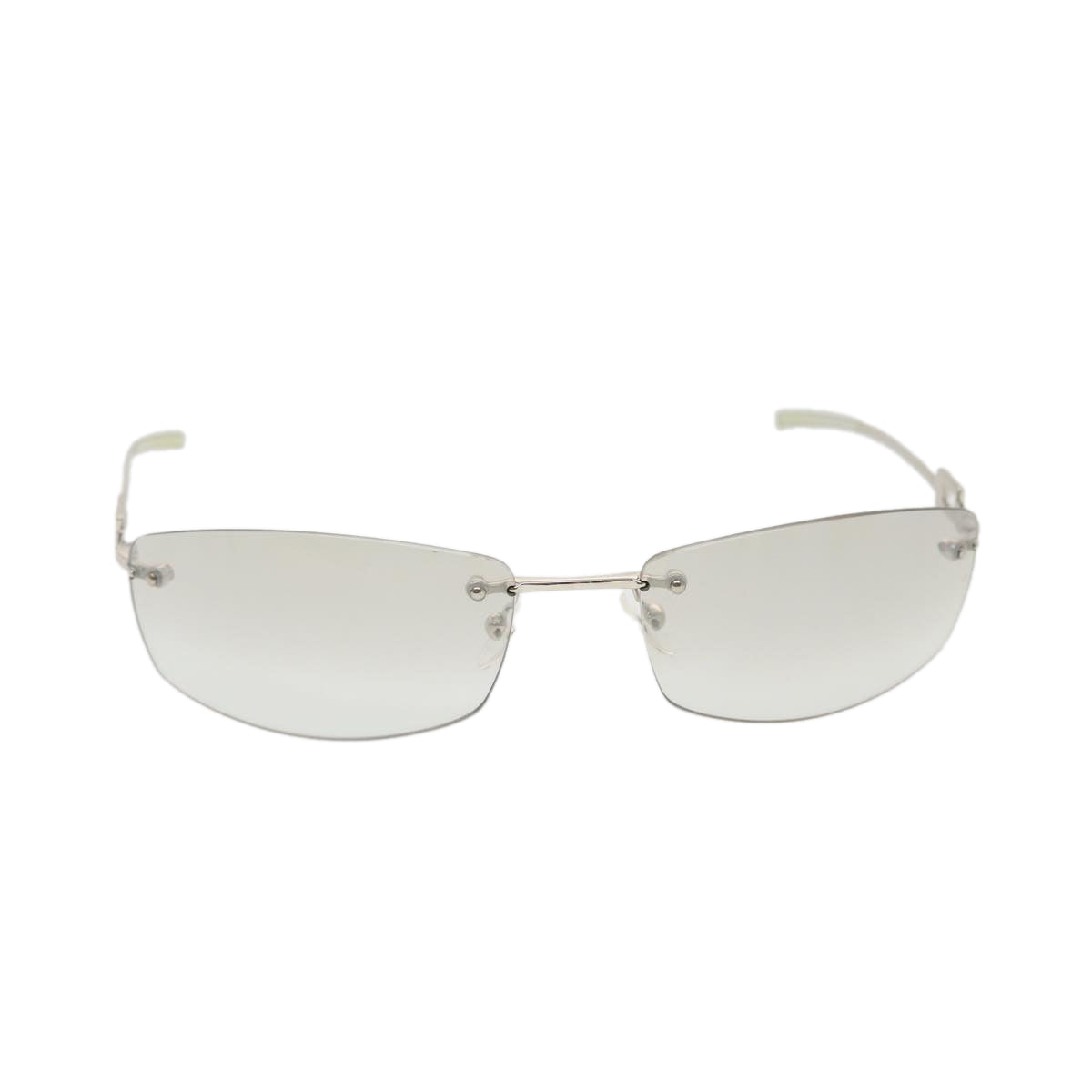 GUCCI Sunglasses Plastic Metal Silver Auth am4458 - 0