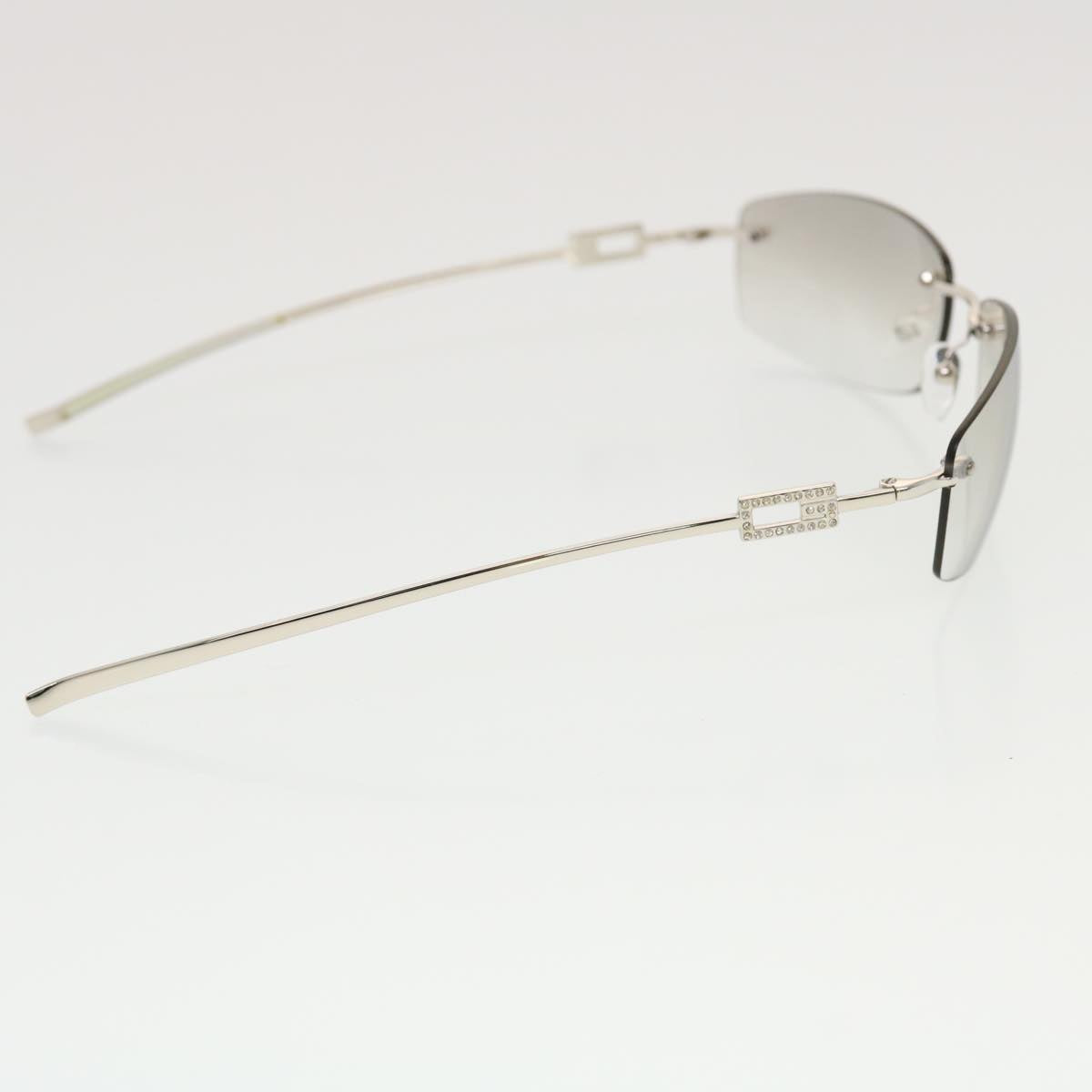GUCCI Sunglasses Plastic Metal Silver Auth am4458