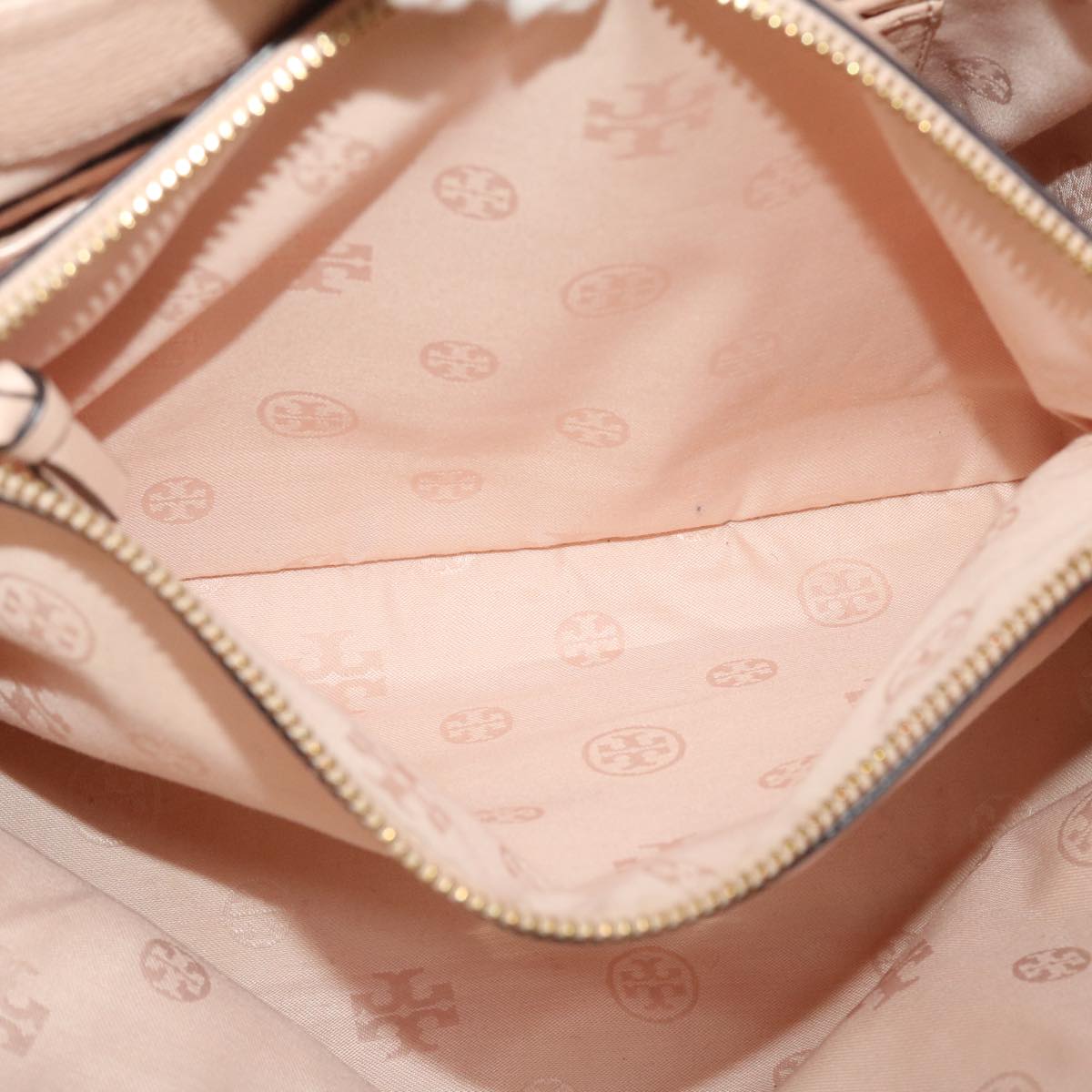 TORY BURCH Tote Bag Leather Pink Auth am4505