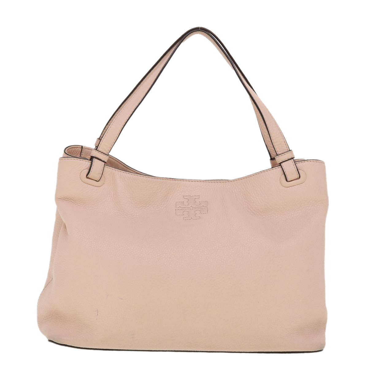 TORY BURCH Tote Bag Leather Pink Auth am4505