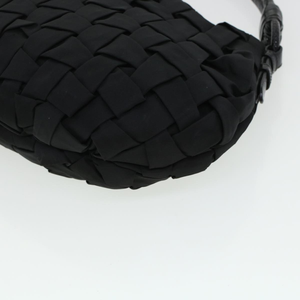 PRADA Shoulder Bag Nylon Black Auth am4524