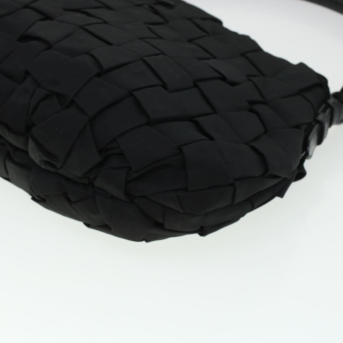 PRADA Shoulder Bag Nylon Black Auth am4524