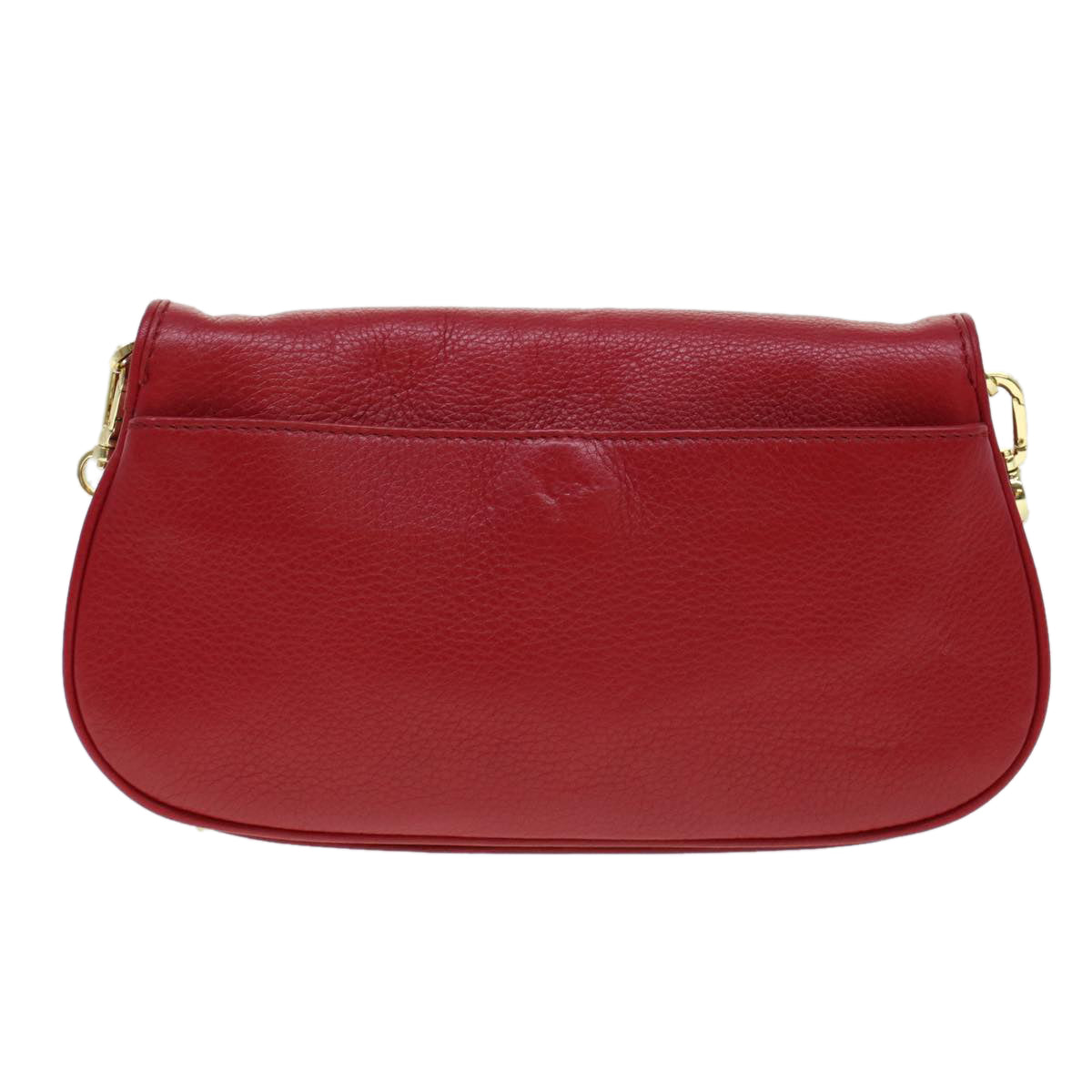 TORY BURCH Chain Shoulder Bag Leather Red HSP037 Auth am4539 - 0