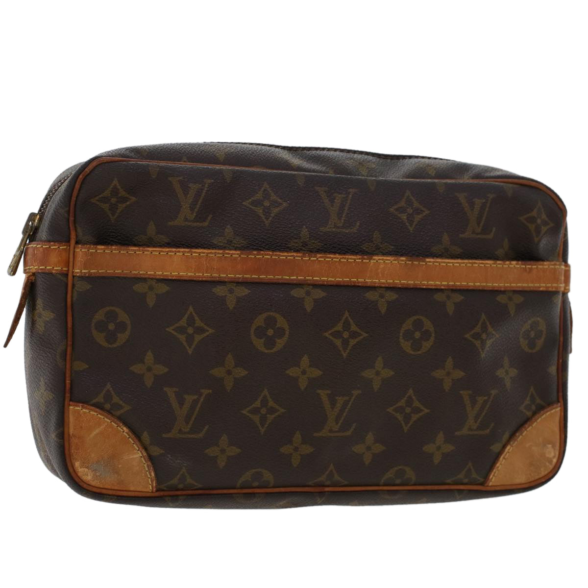 LOUIS VUITTON Monogram Compiegne 28 Clutch Bag M51845 LV Auth am4547