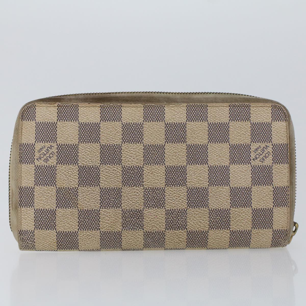 LOUIS VUITTON Damier Ebene Azur Zippy Wallet Long Wallet 2Set LV Auth am4572