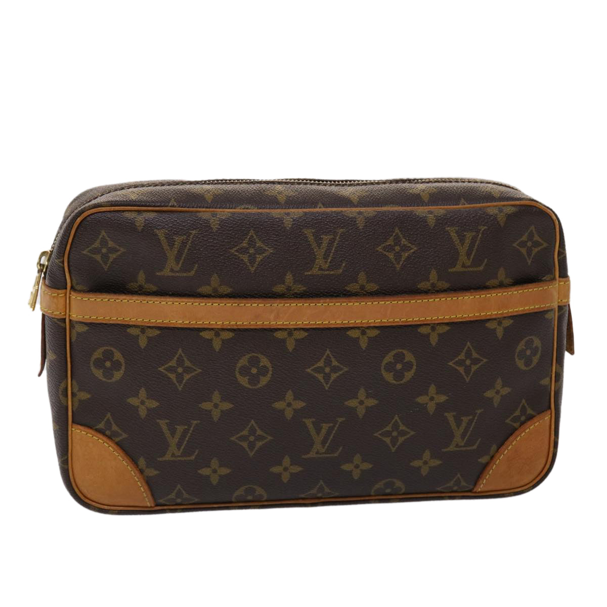 LOUIS VUITTON Monogram Compiegne 28 Clutch Bag M51845 LV Auth am4605