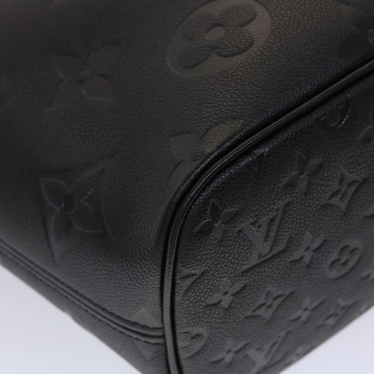 LOUIS VUITTON Monogram Empreinte Giant Neverfull MM Tote Bag Noir M45685 am4613A