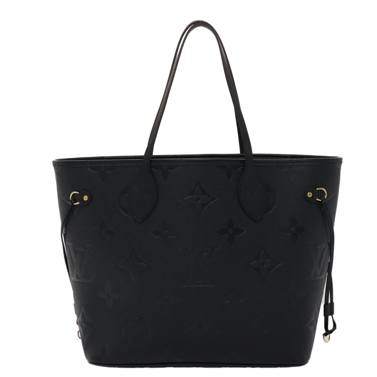 LOUIS VUITTON Monogram Empreinte Giant Neverfull MM Tote Bag Noir M45685 am4613A