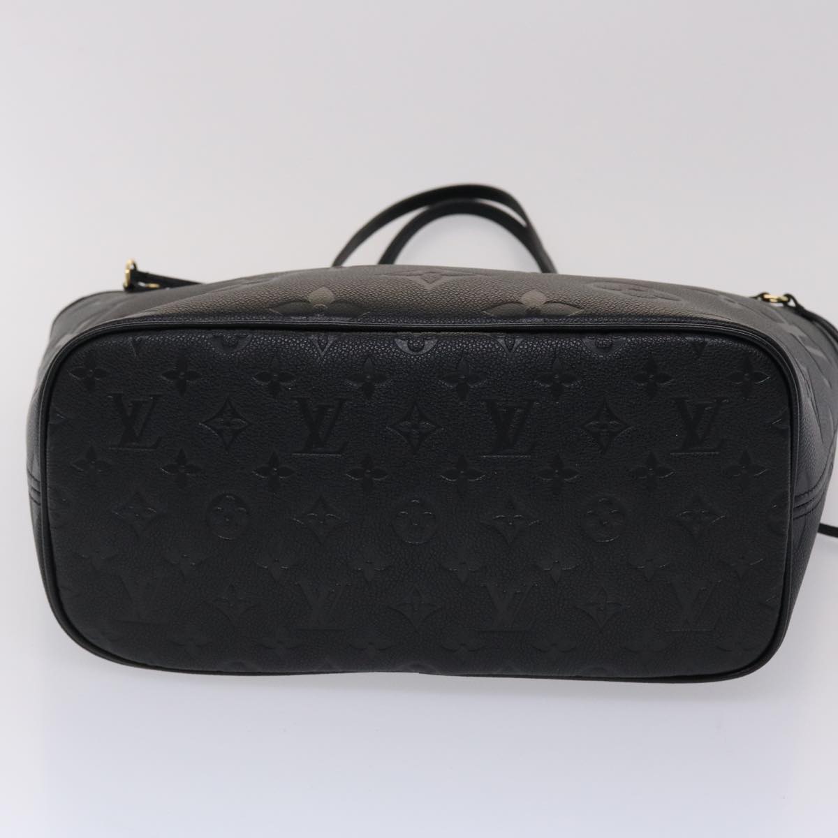 LOUIS VUITTON Monogram Empreinte Giant Neverfull MM Tote Bag Noir M45685 am4613A