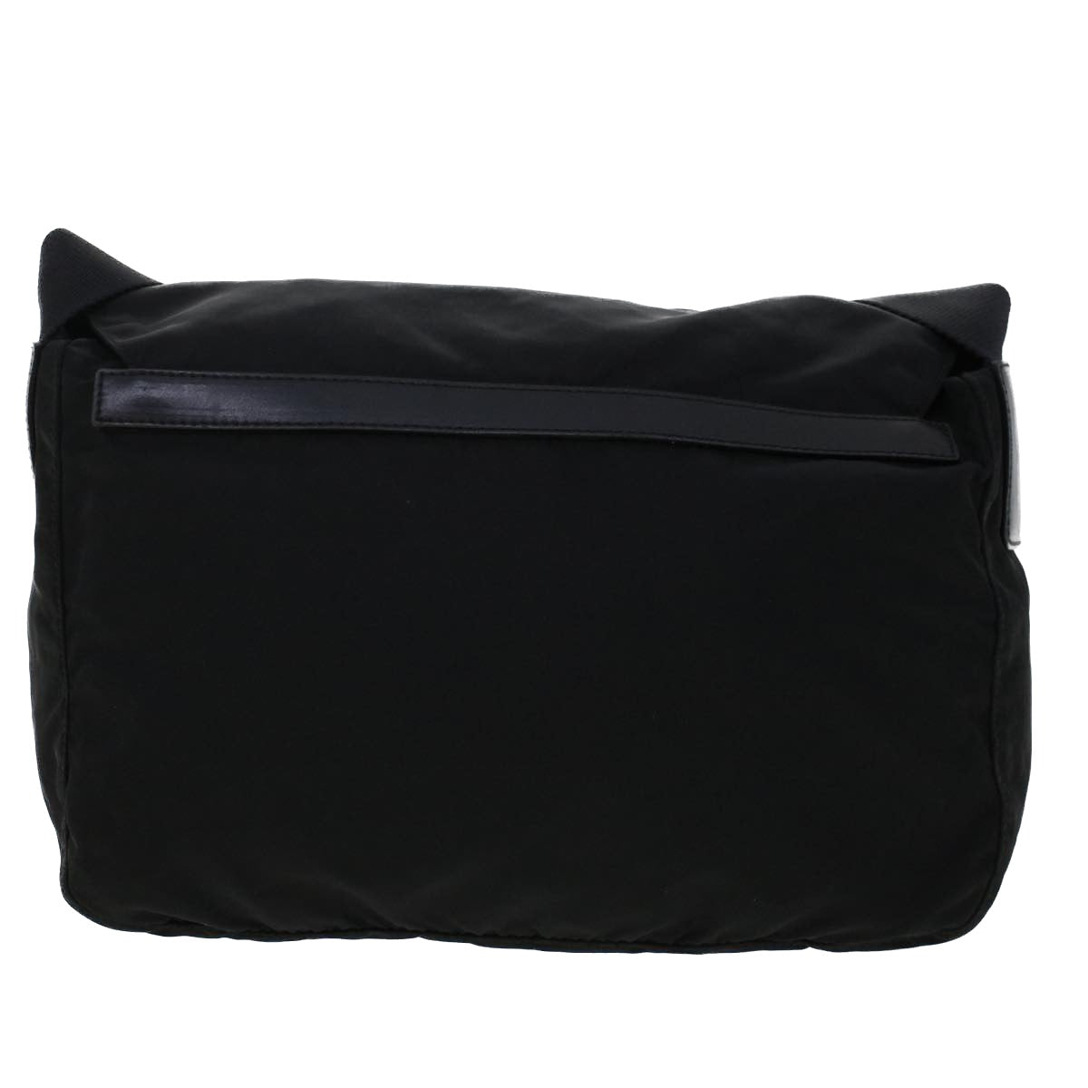 PRADA Shoulder Bag Nylon Leather Black Auth am4646 - 0