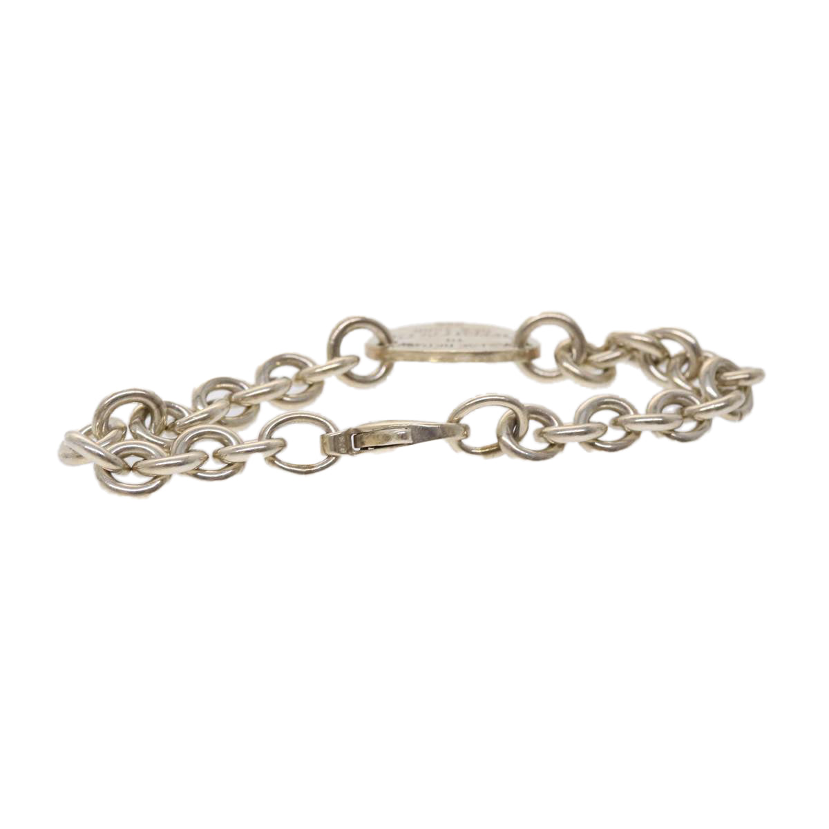 TIFFANY&Co. Chain Bracelet Metal Silver Auth am4667