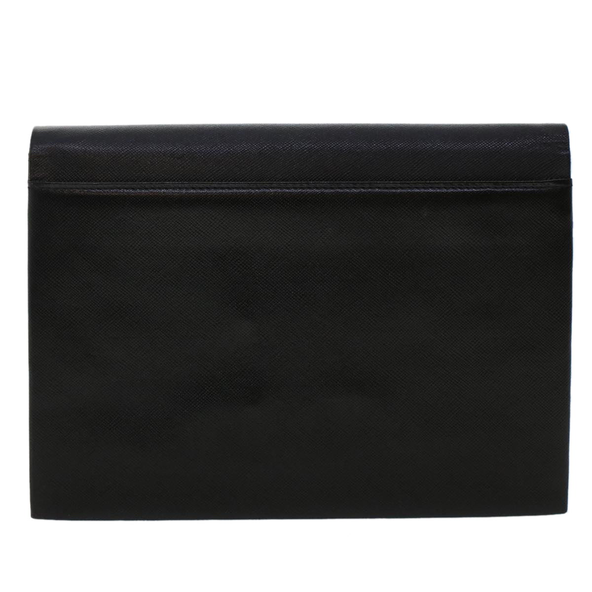 SAINT LAURENT Clutch Bag Leather Black Auth am4678 - 0