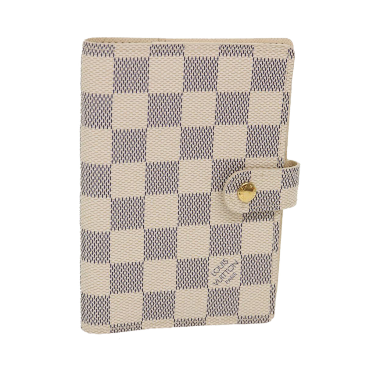 LOUIS VUITTON Damier Azur Agenda PM Day Planner Cover R20706 LV Auth am4681