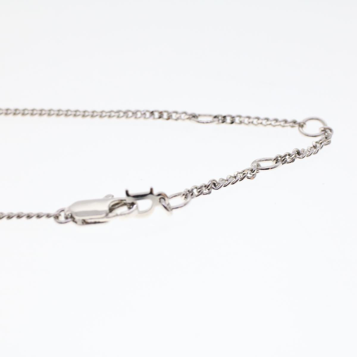 Christian Dior Necklace Silver Auth am4692