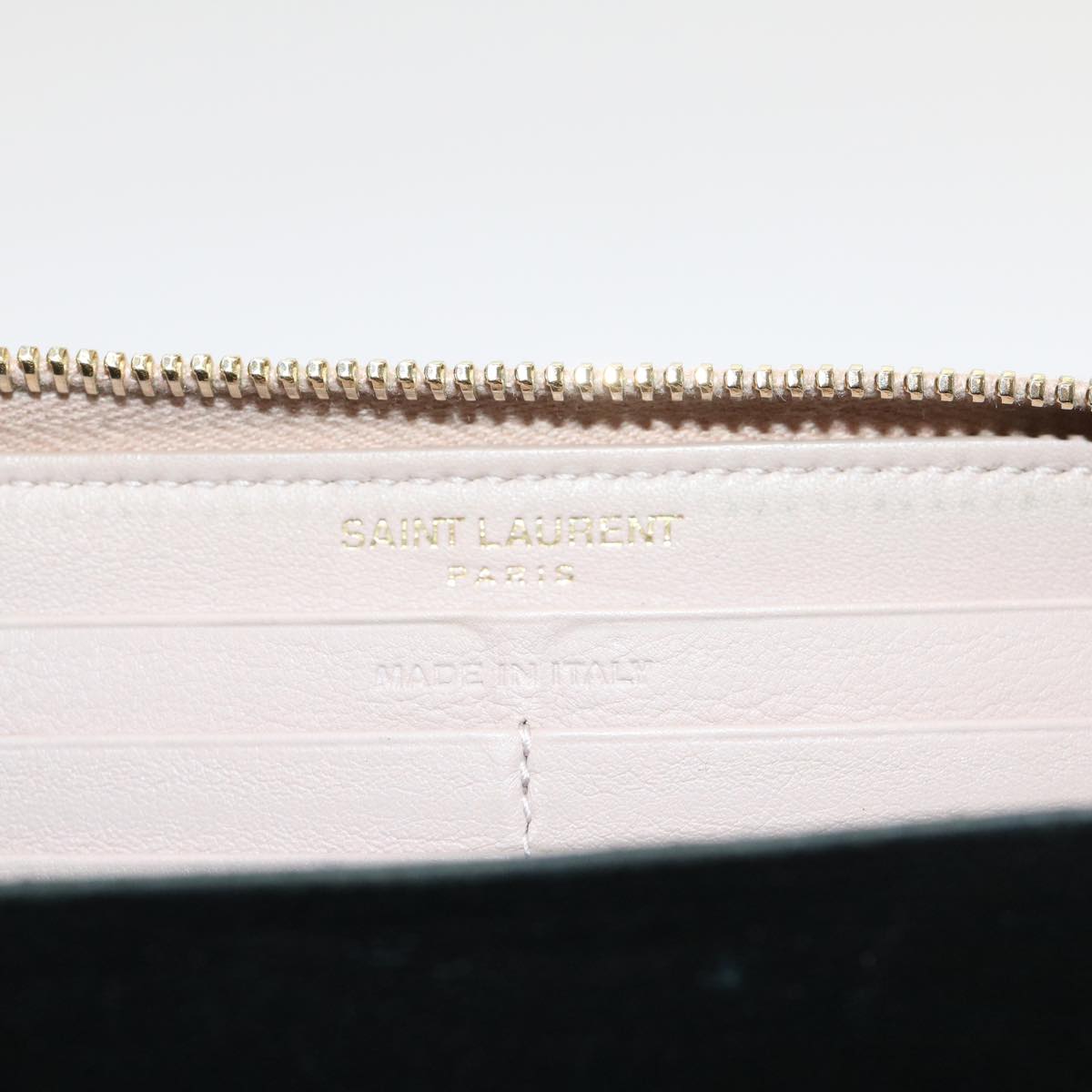 SAINT LAURENT Wallet Leather Pink Auth am4705