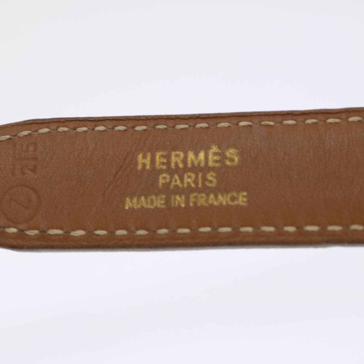 HERMES Belt Leather 29.1"" Red Auth am4718