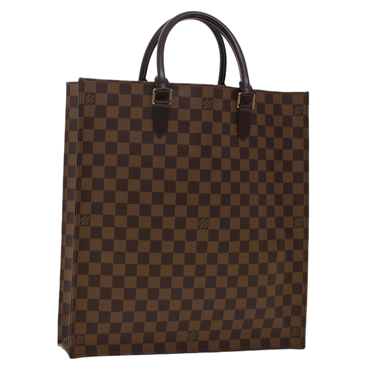 LOUIS VUITTON Damier Ebene Sac Plat Hand Bag N51140 LV Auth am4744