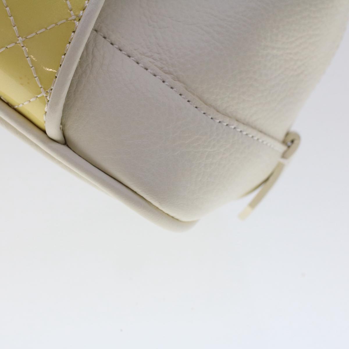 BURBERRY Shoulder Bag Leather White Auth am4832