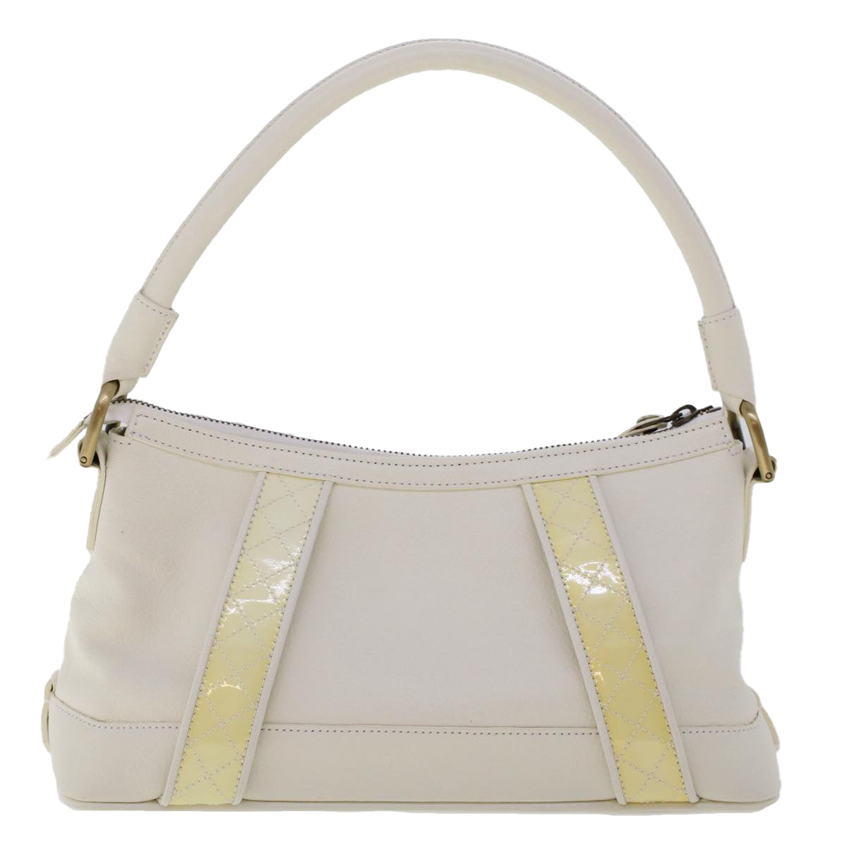 BURBERRY Shoulder Bag Leather White Auth am4832