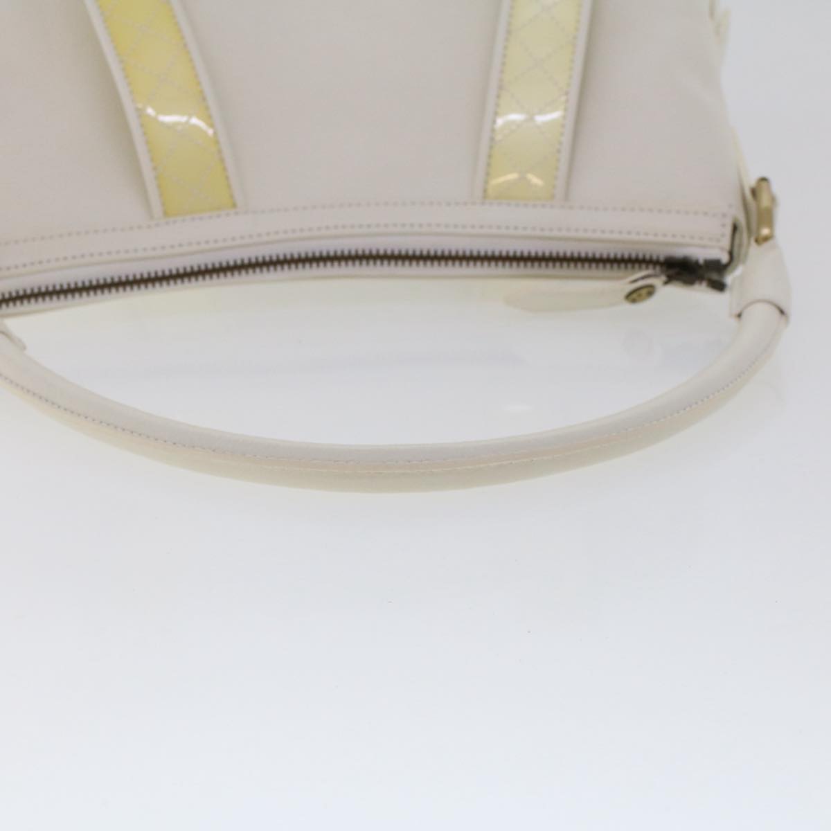 BURBERRY Shoulder Bag Leather White Auth am4832