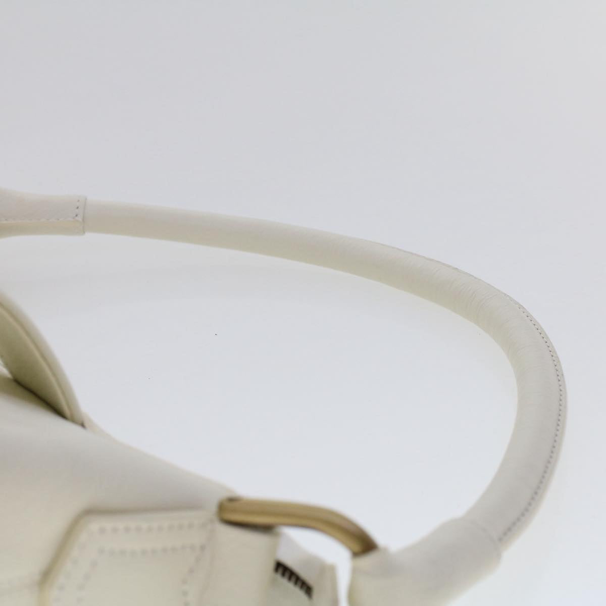 BURBERRY Shoulder Bag Leather White Auth am4832