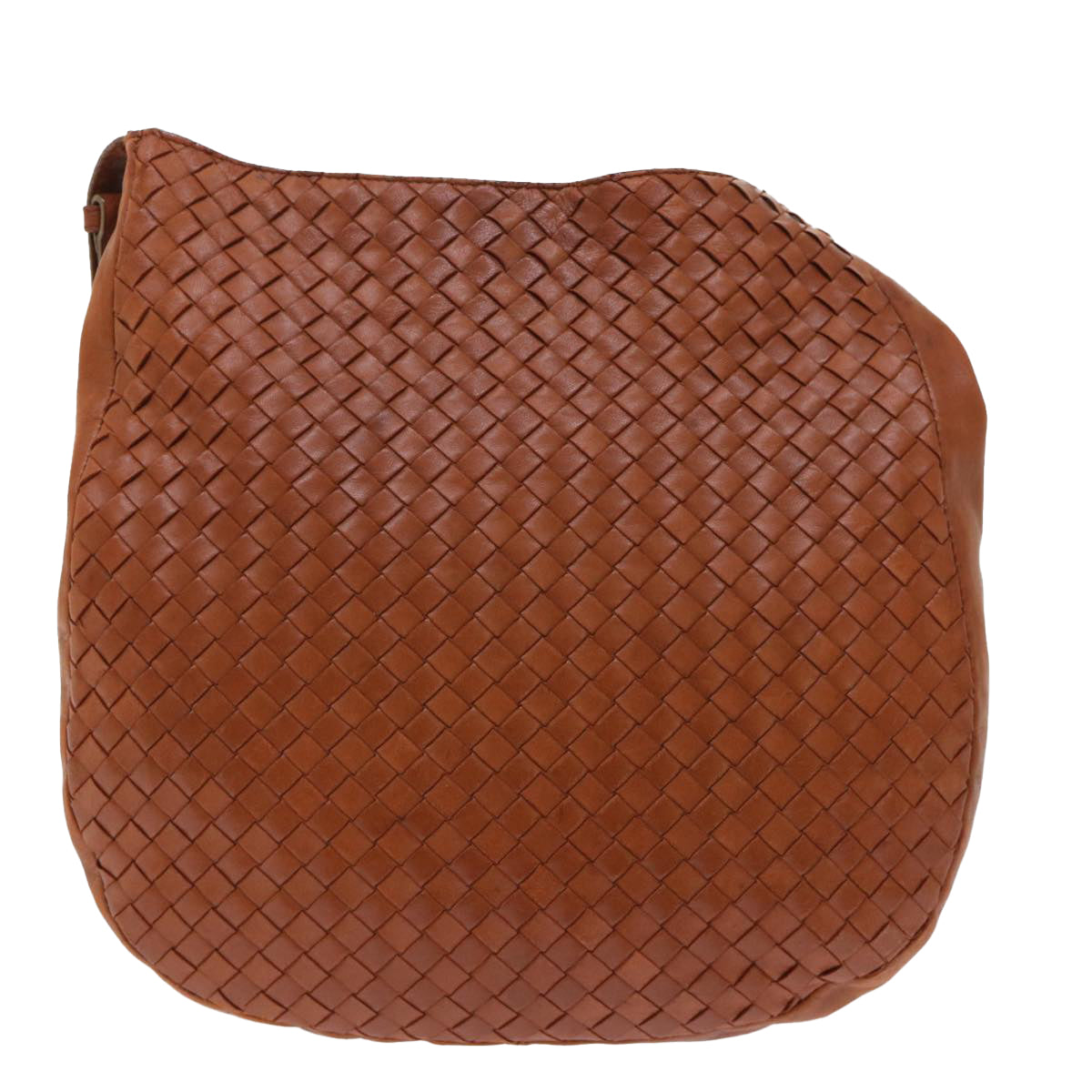 BOTTEGA VENETA INTRECCIATO Shoulder Bag Leather Vintage Brown Auth am4853 - 0