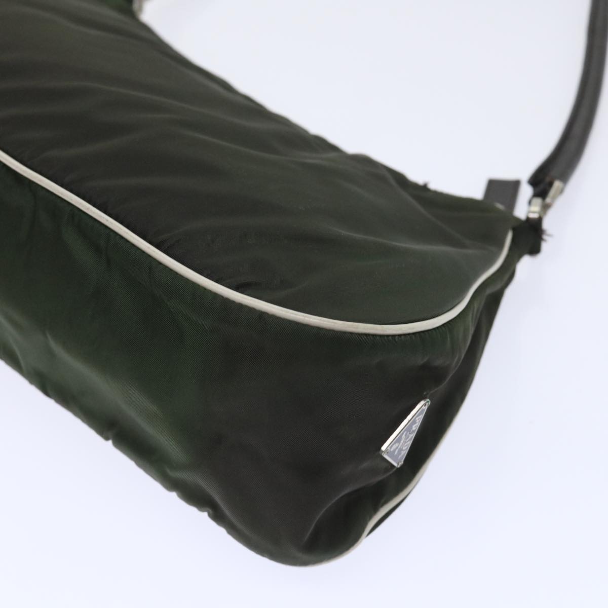 PRADA Shoulder Bag Nylon Khaki Auth am4873