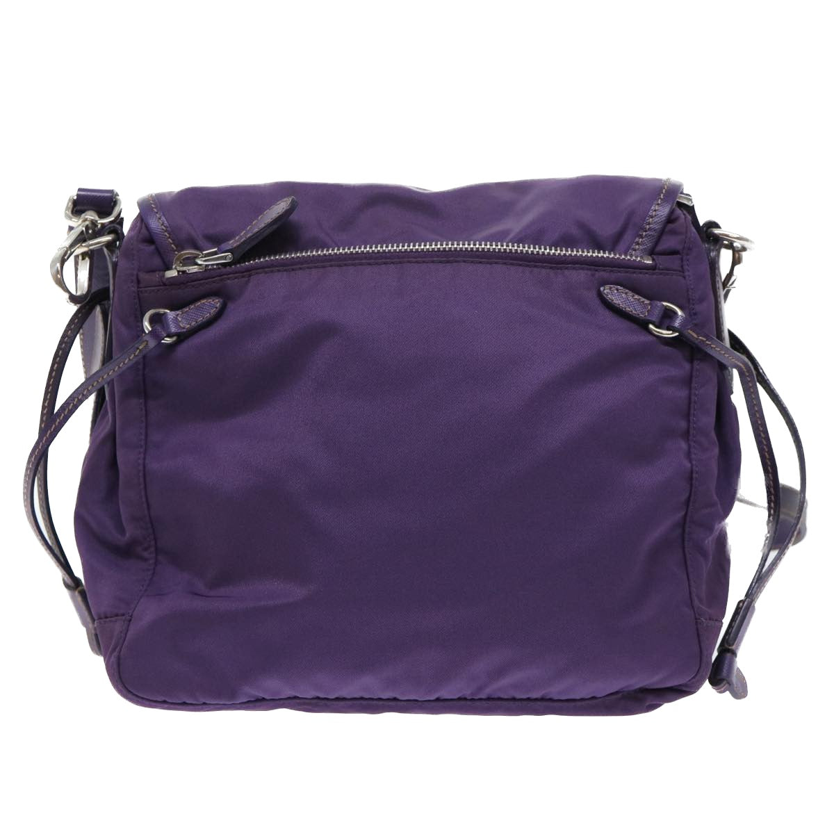 PRADA Shoulder Bag Nylon Purple Auth am4875 - 0