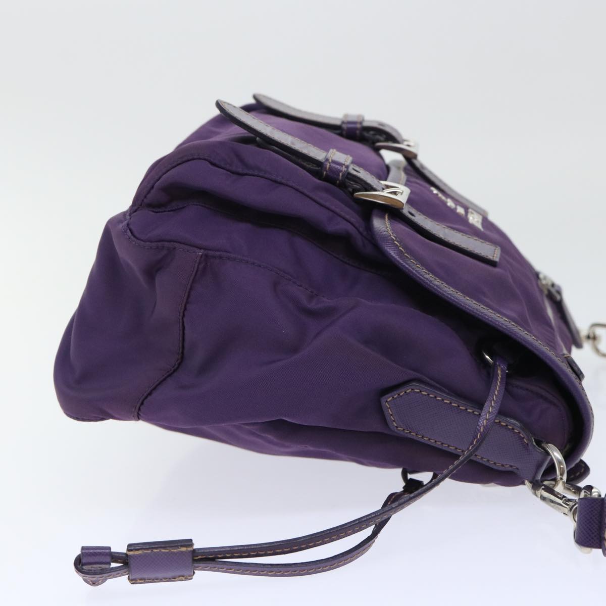 PRADA Shoulder Bag Nylon Purple Auth am4875