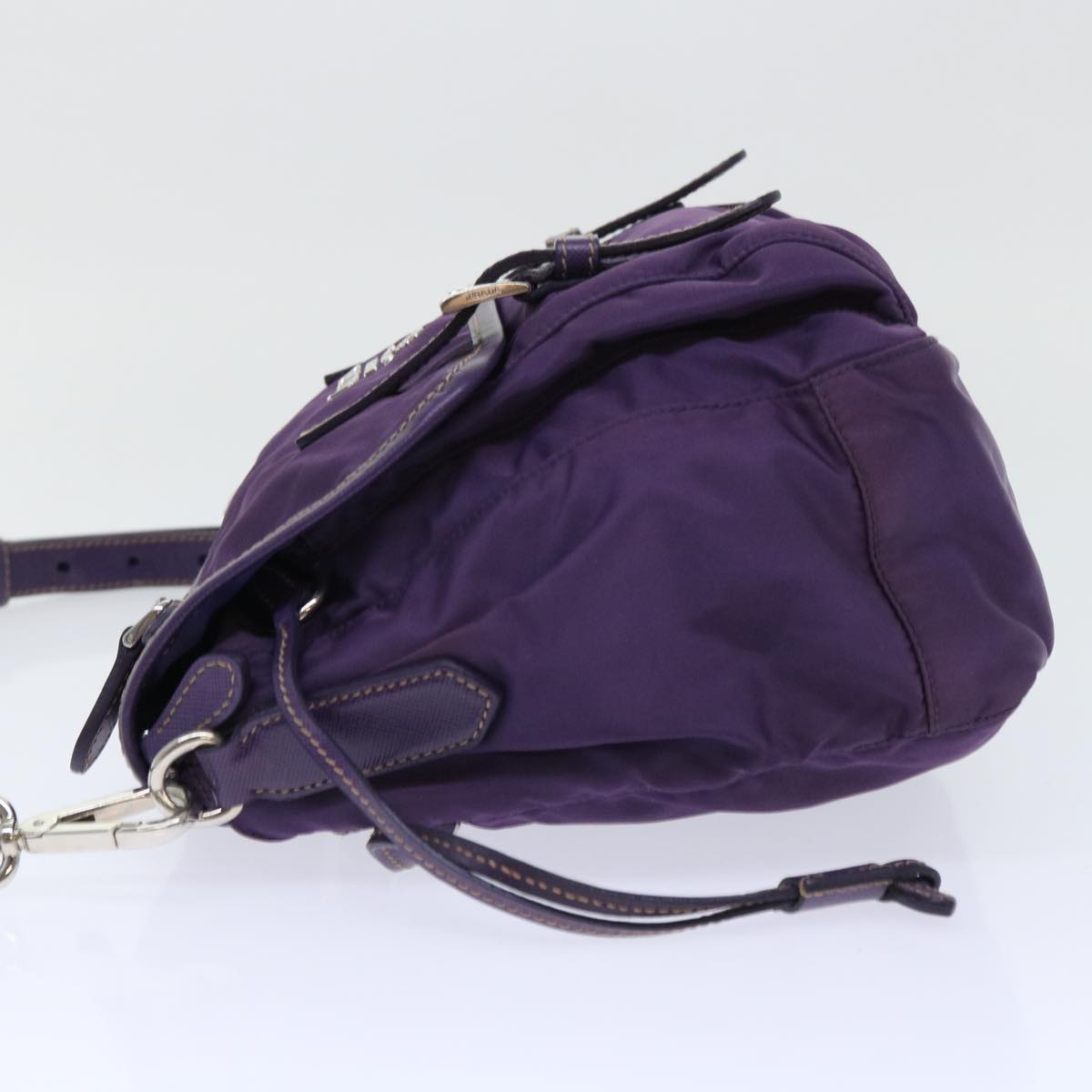 PRADA Shoulder Bag Nylon Purple Auth am4875