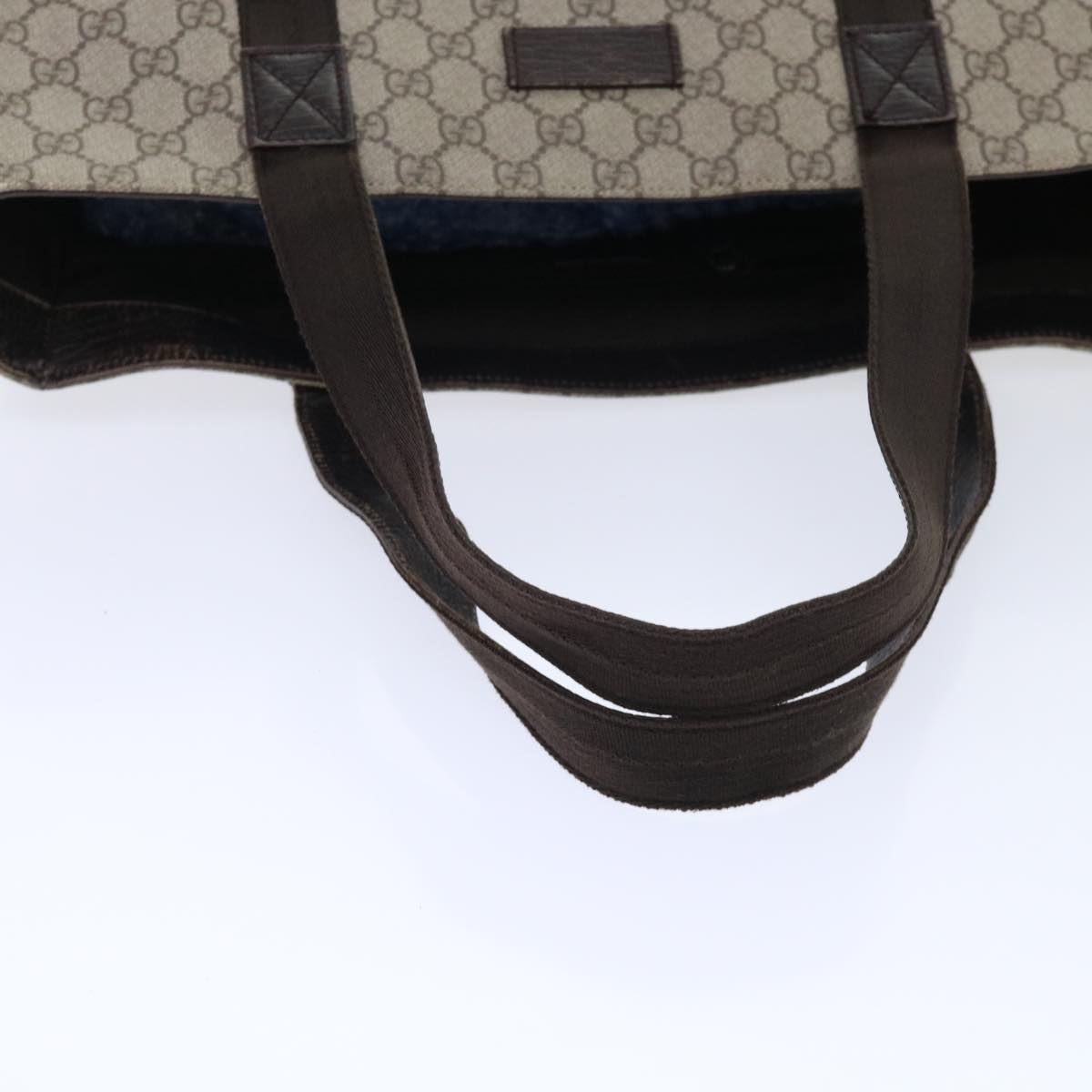 GUCCI GG Canvas Web Sherry Line Shoulder Bag PVC Leather 2Set Beige Auth am4903