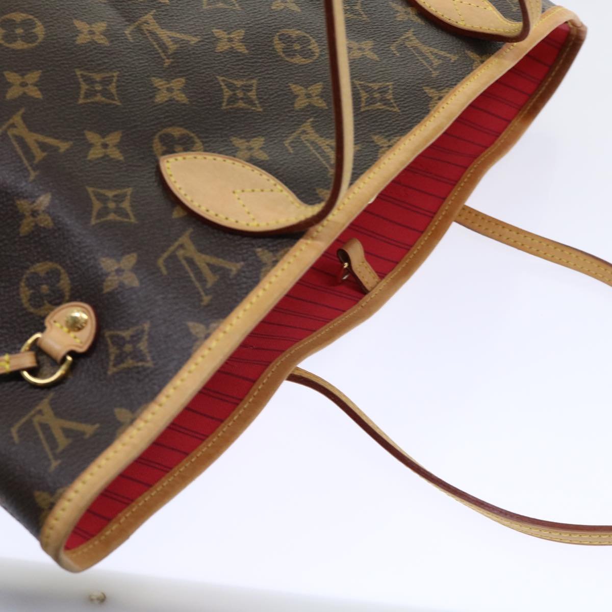 LOUIS VUITTON Monogram V line Neverfull MM Tote Bag Pink M41602 LV Auth am4905