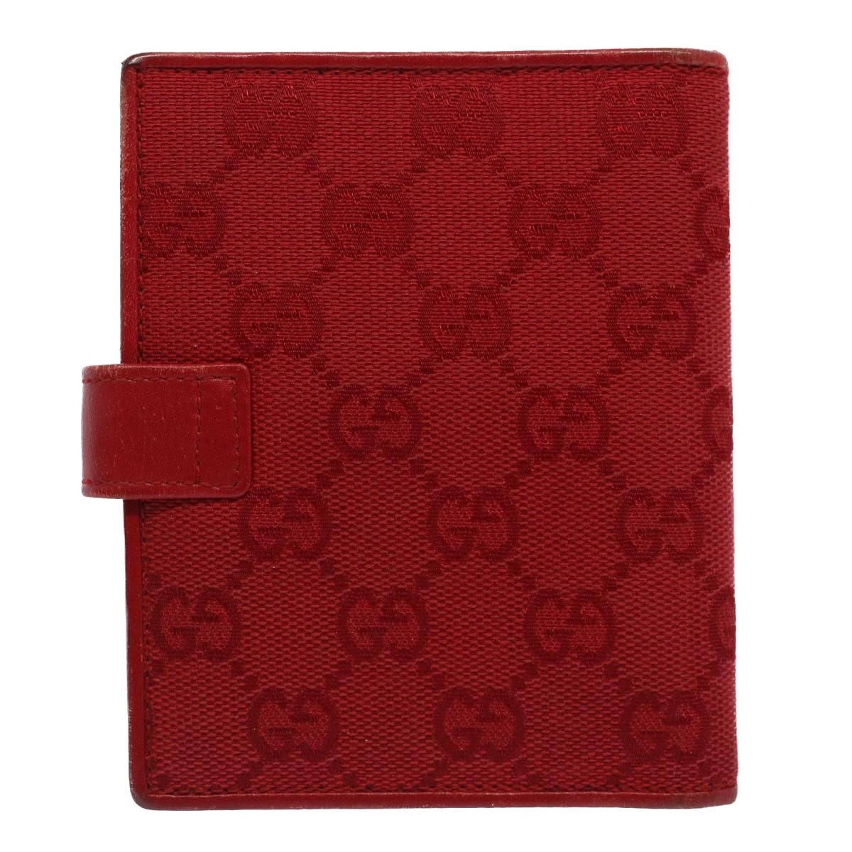 GUCCI GG Canvas Mini Day Planner Cover Red 031.2031.1014 Auth am4916