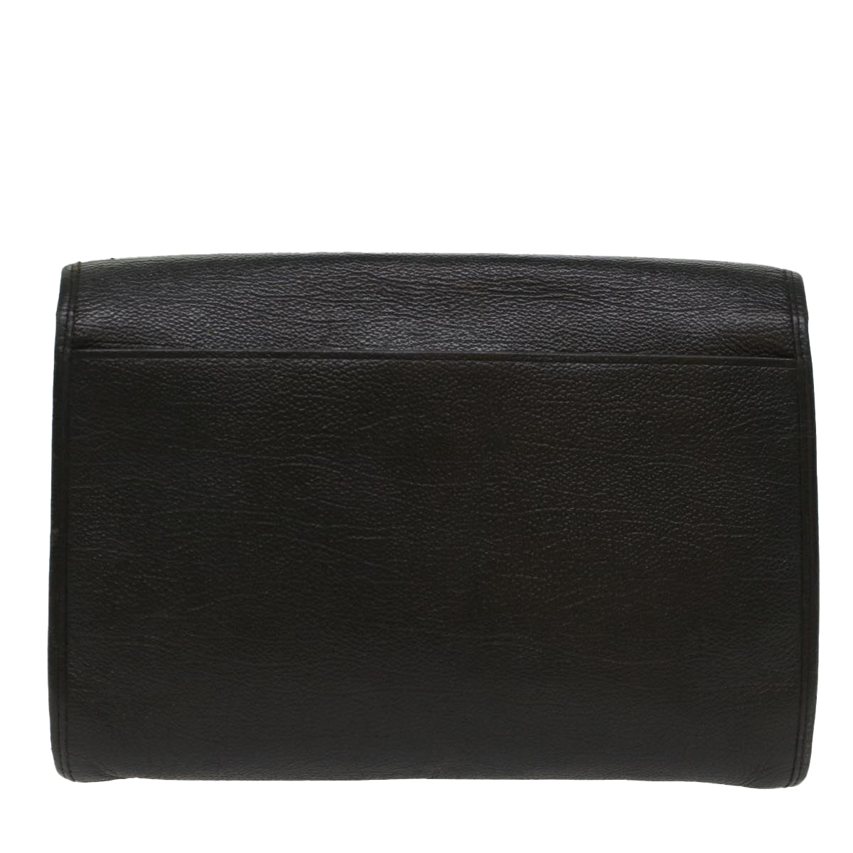 SAINT LAURENT Clutch Bag Leather Black Auth am4932 - 0