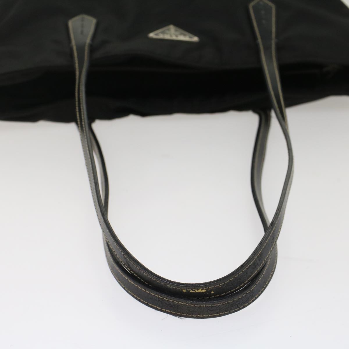 PRADA Tote Bag Nylon Black Auth am4935