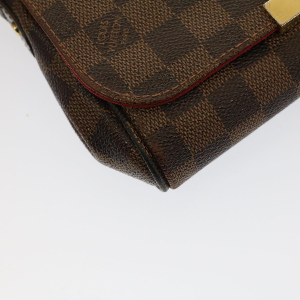 LOUIS VUITTON Damier Ebene Favorit PM Shoulder Bag 2way N41276 LV Auth am4945